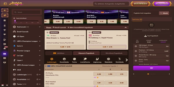 Alawin Casino sportovní sázky na mobilu